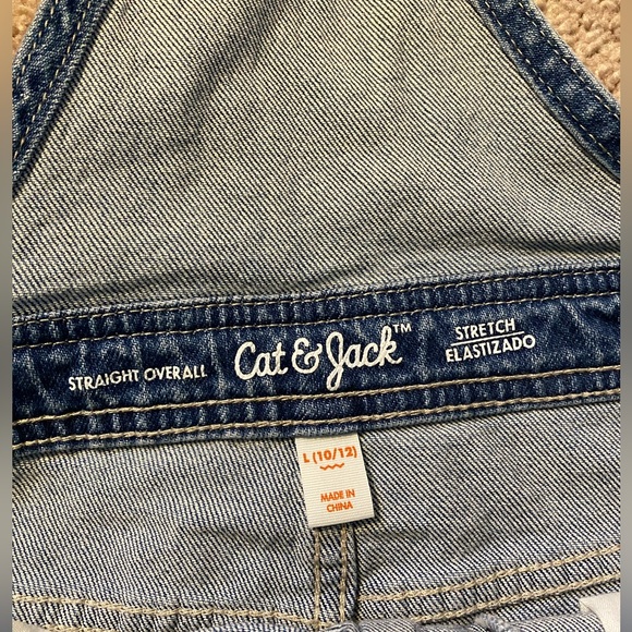 Like new Cat & Jack girls Straight Overalls Size L 10/12 - Picture 5 of 6